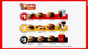 McDonald’s, All over the place,         $1, $2, & $3 Menu/$3.99 Bundles